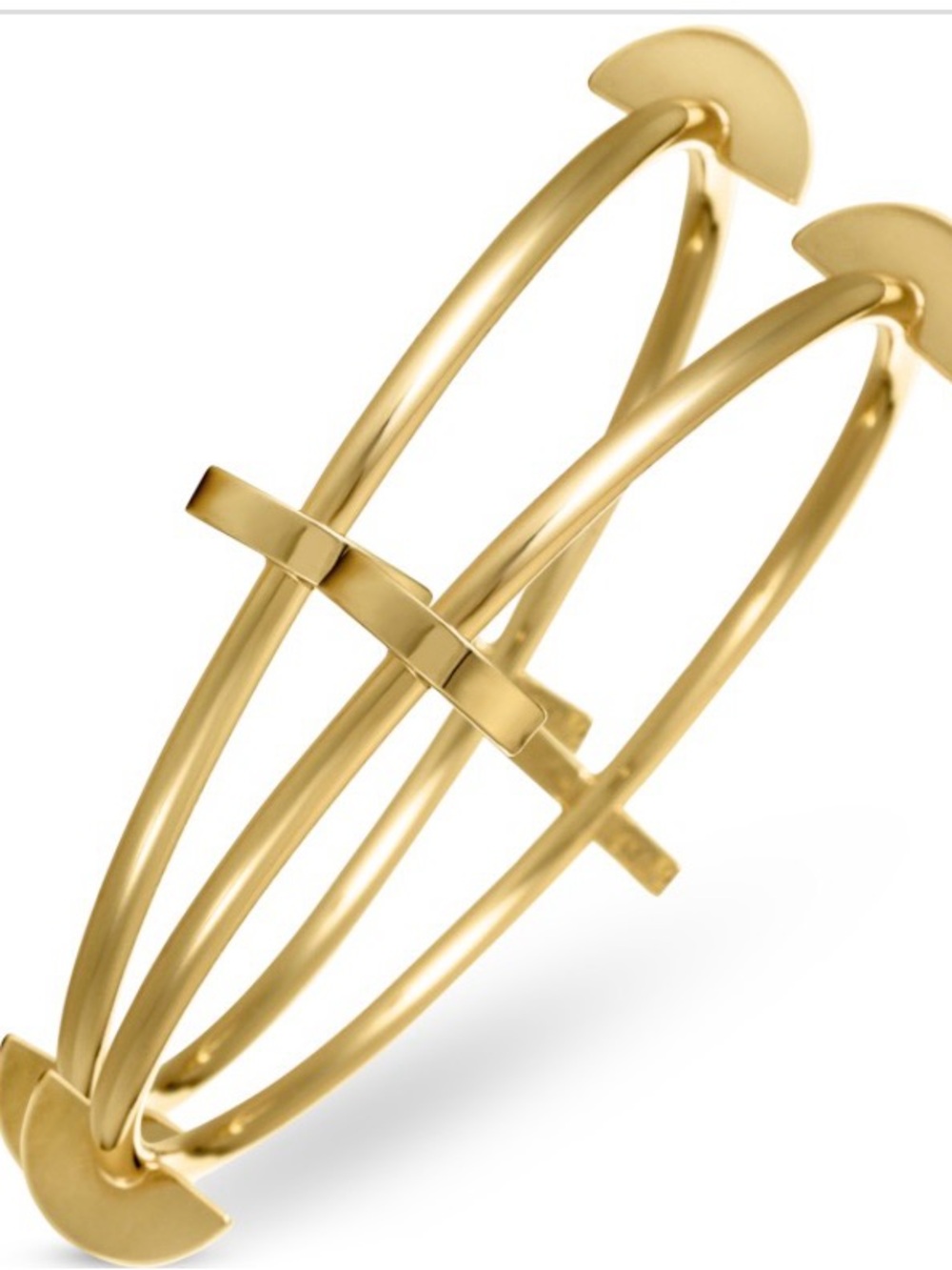 Alfani Gold Multi-Band Cross Cuff Bracelet - Women Jewelry